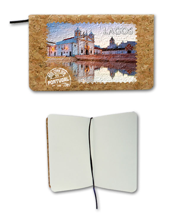 Notepads in cork 9x14cm, 80 sheets