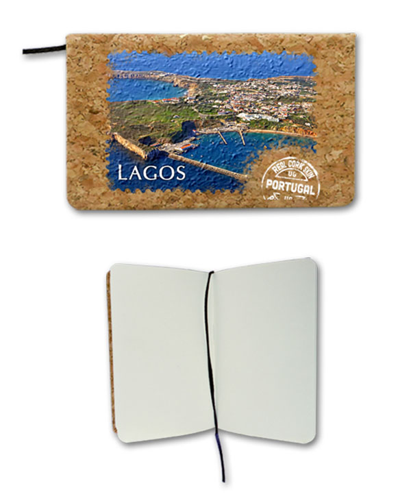 Notepads in cork 9x14cm, 80 sheets