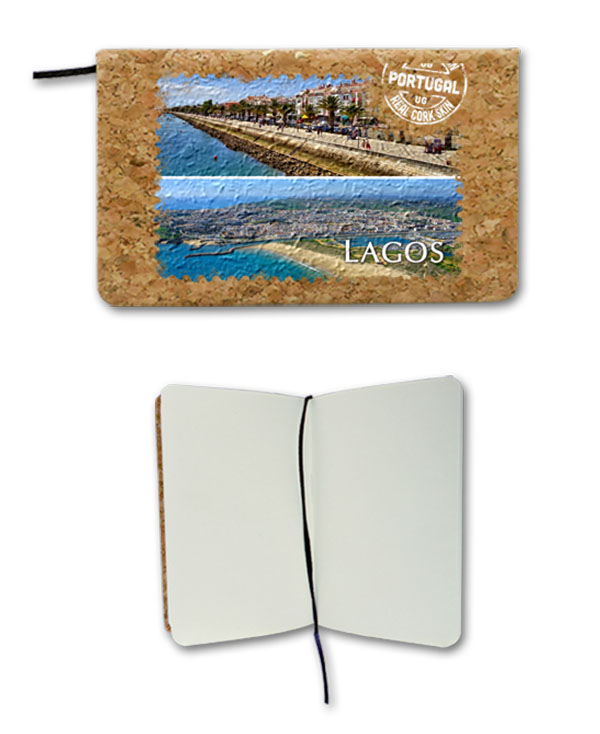 Notepads in cork 9x14cm, 80 sheets