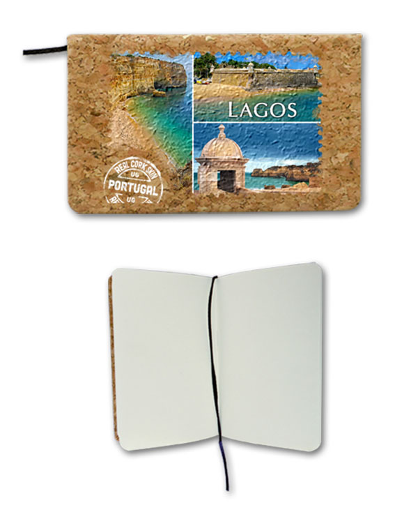 Notepads in cork 9x14cm, 80 sheets