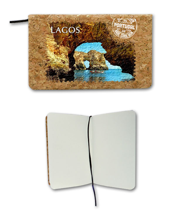 Notepads in cork 9x14cm, 80 sheets