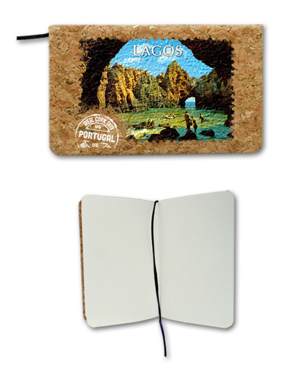 Notepads in cork 9x14cm, 80 sheets