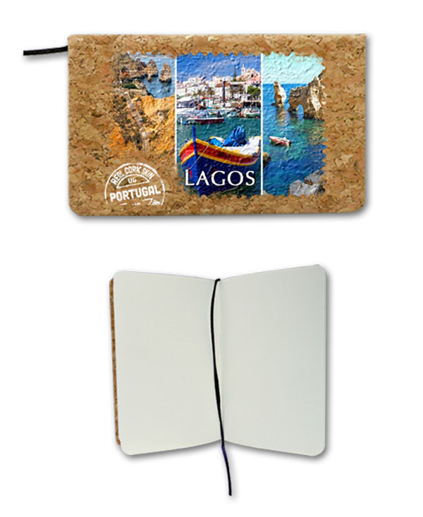 Notepads in cork 9x14cm, 80 sheets