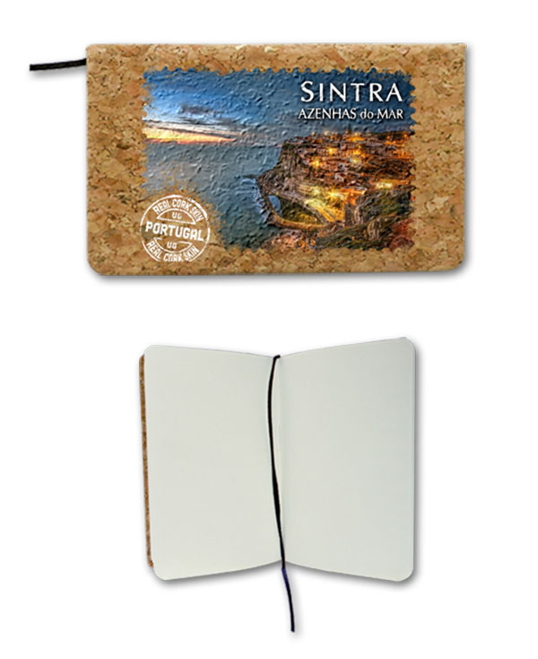 Notepads in cork 9x14cm, 80 sheets