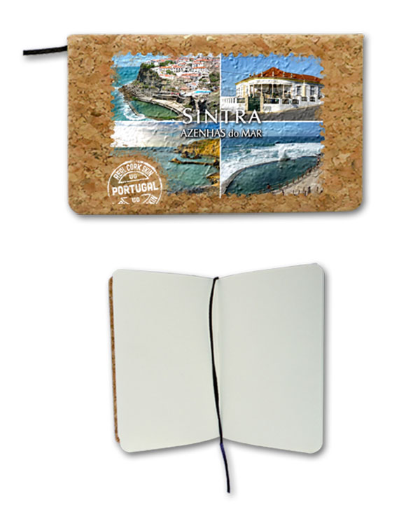 Notepads in cork 9x14cm, 80 sheets