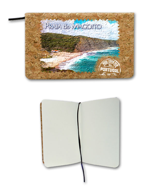 Notepads in cork 9x14cm, 80 sheets