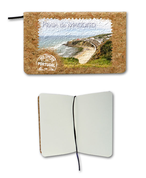Notepads in cork 9x14cm, 80 sheets
