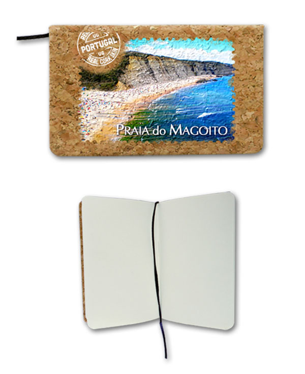 Notepads in cork 9x14cm, 80 sheets