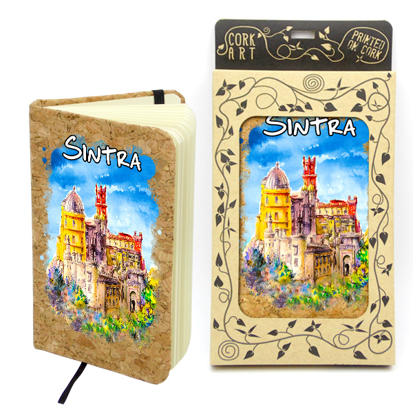 Notepads in cork 9x14cm, 80 sheets