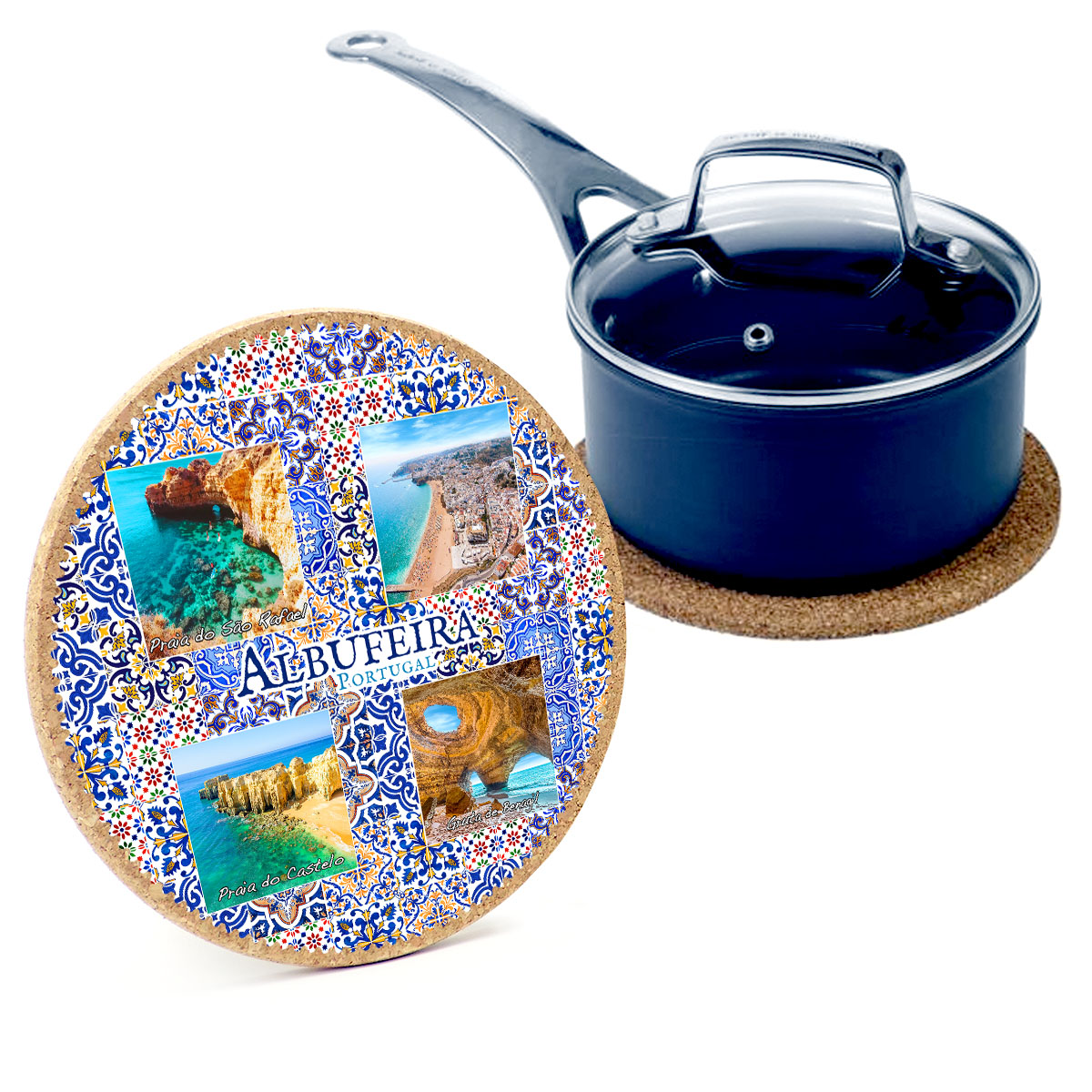 Round cork bases 195mmx10mm