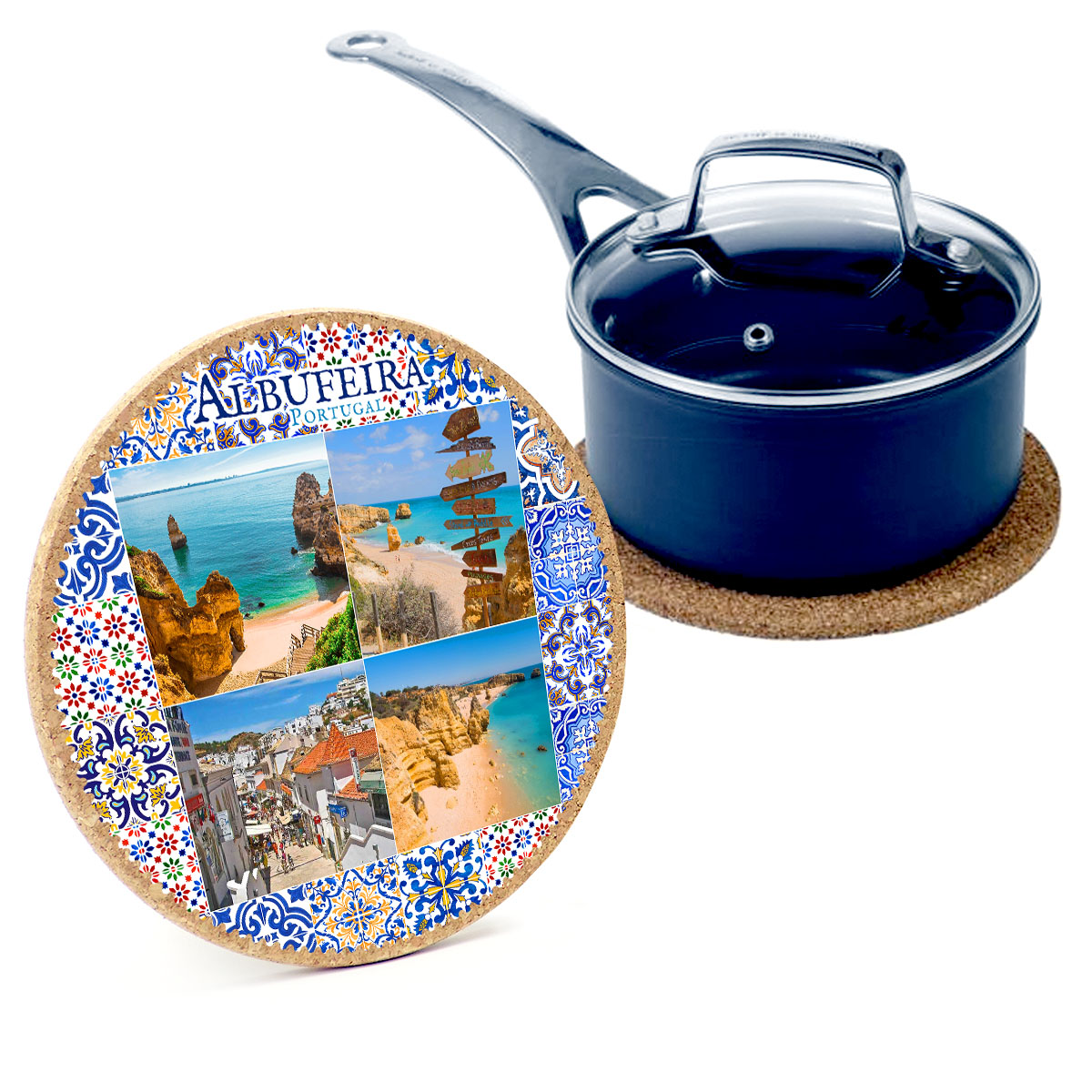 Round cork bases 195mmx10mm