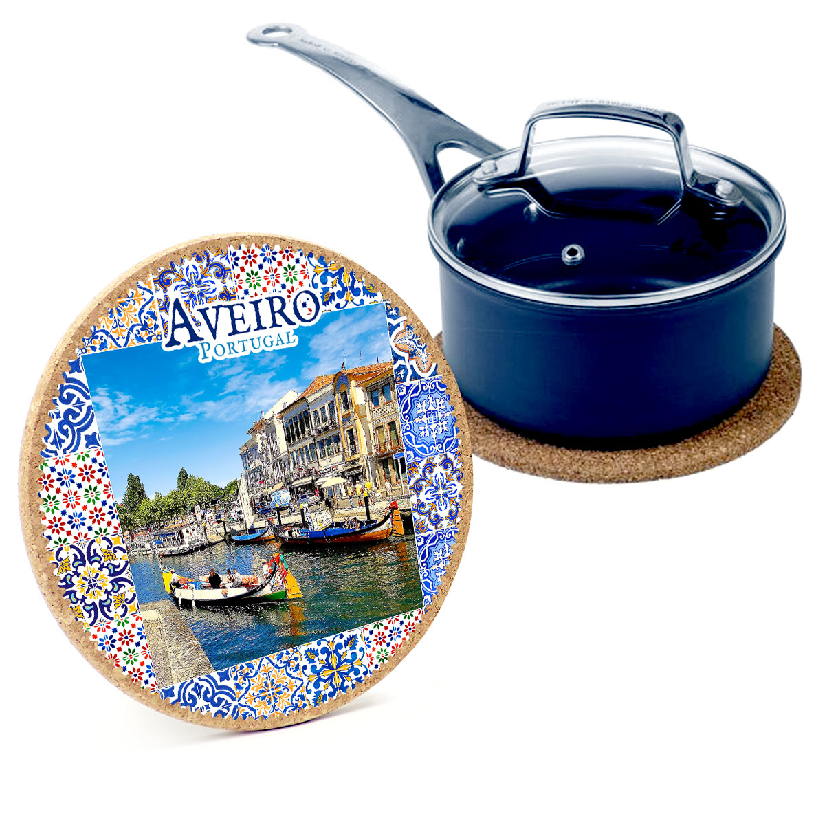 Round cork bases 195mmx10mm