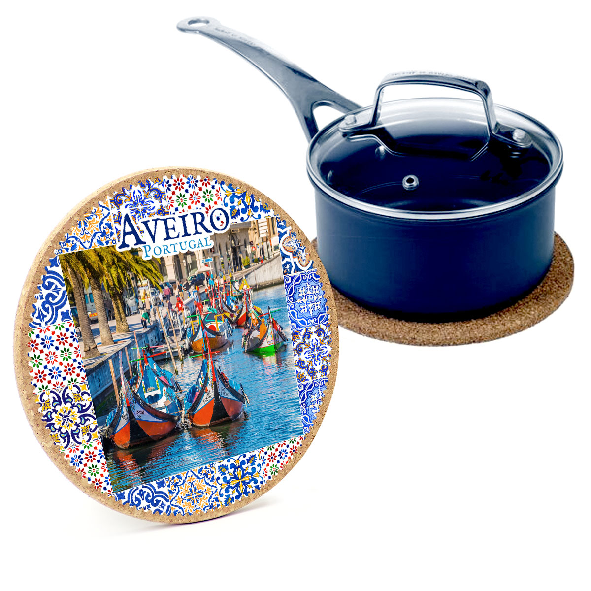 Round cork bases 195mmx10mm