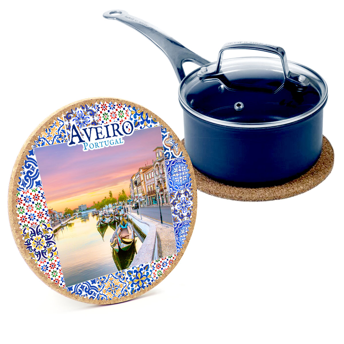 Round cork bases 195mmx10mm