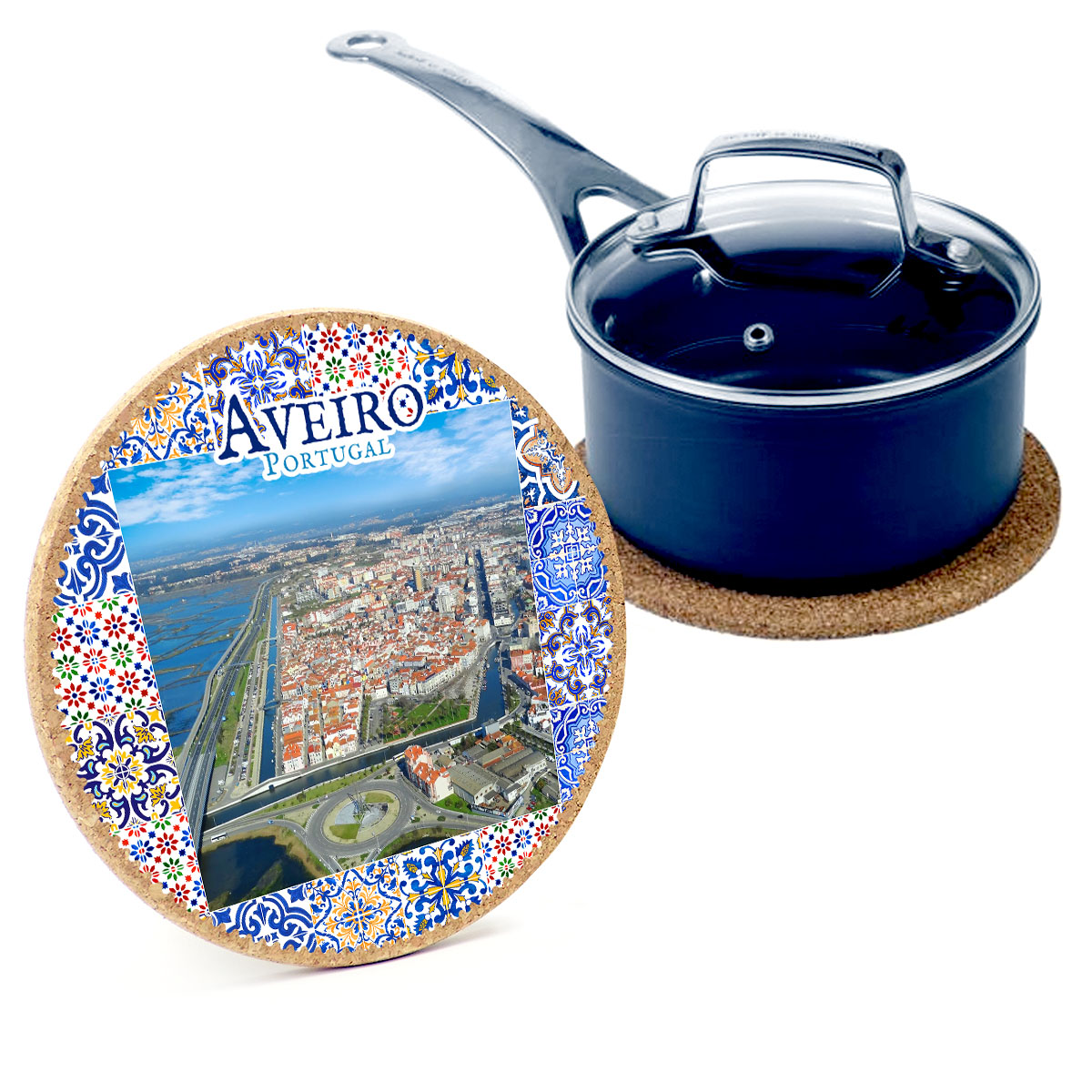 Round cork bases 195mmx10mm