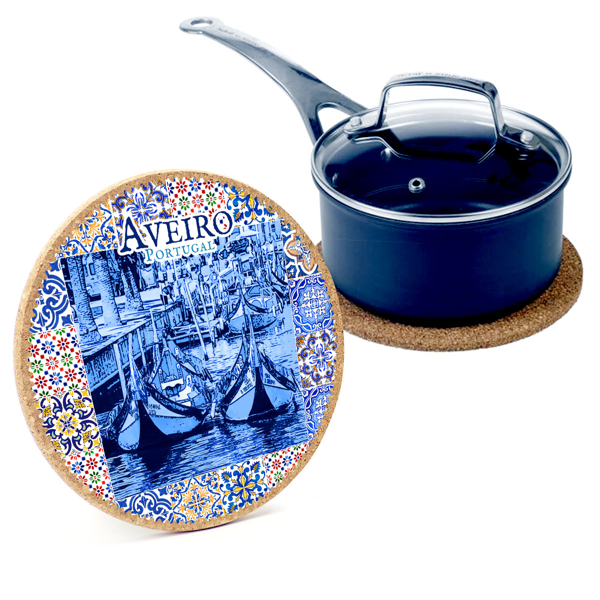 Round cork bases 195mmx10mm