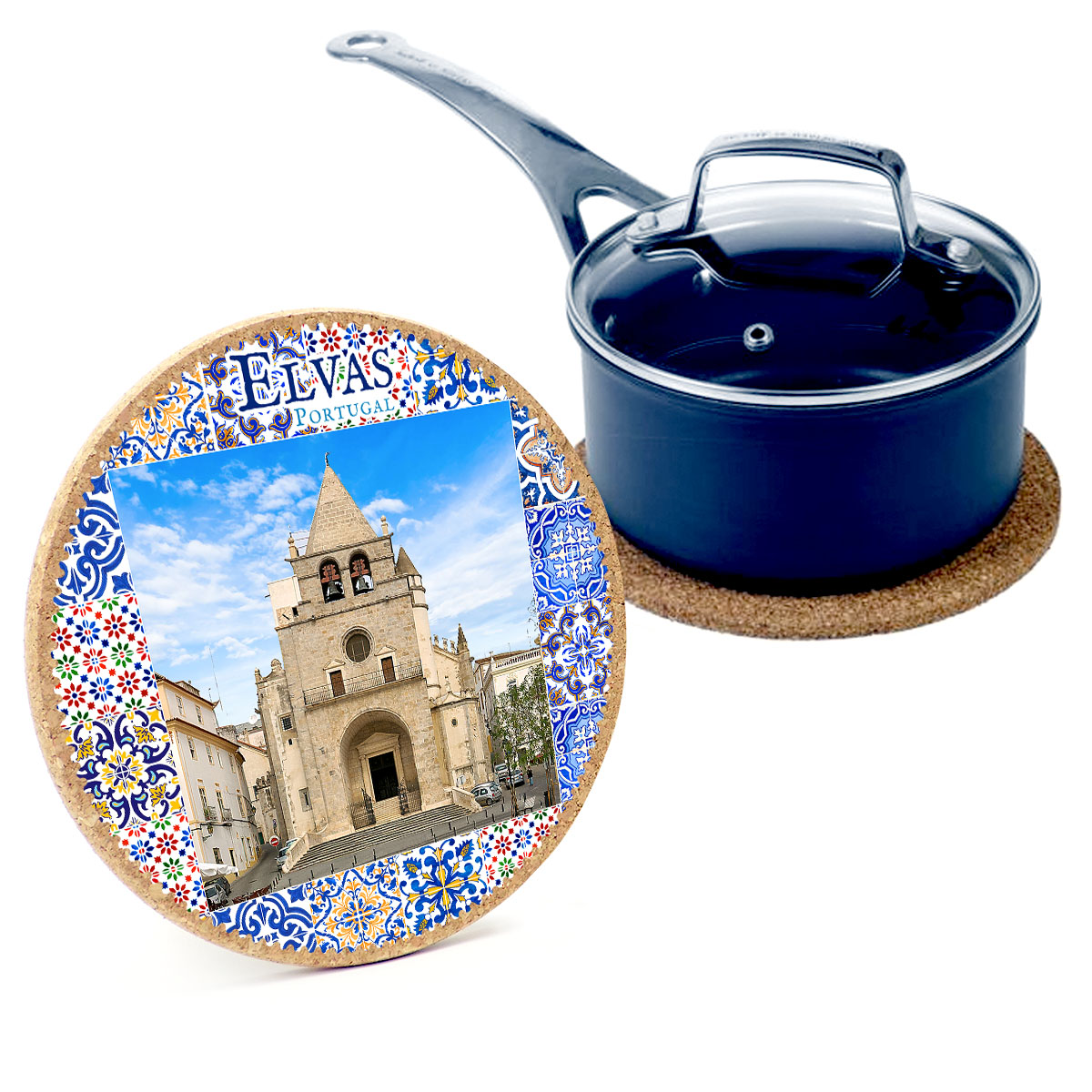 19cm cork round base