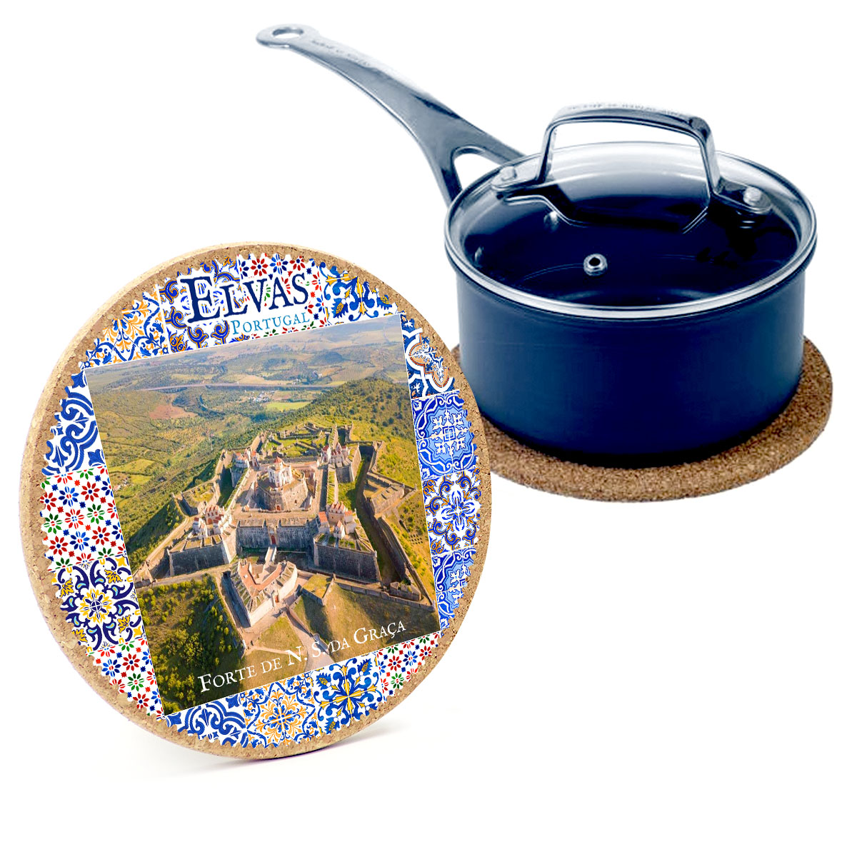 19cm cork round base