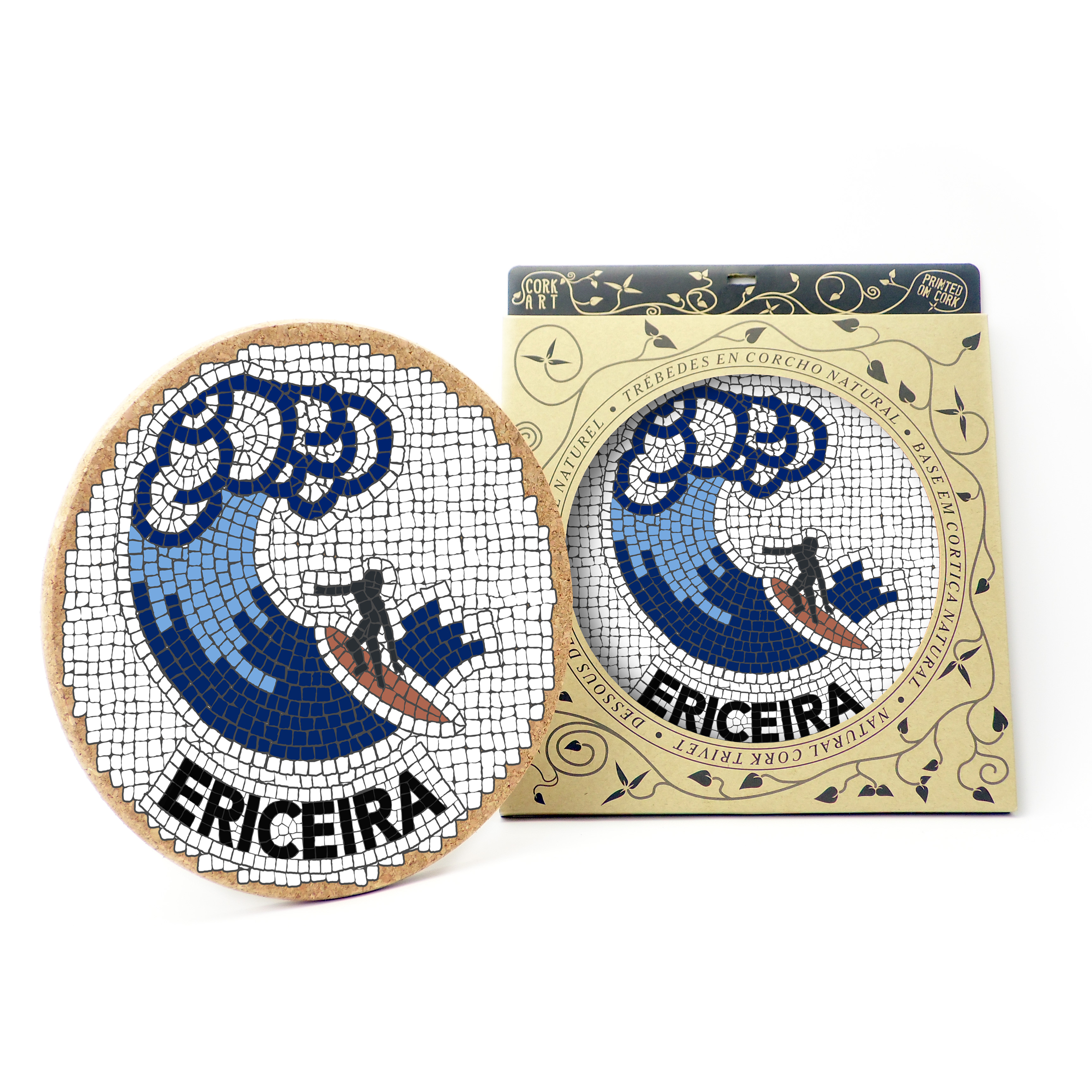 Round cork bases 195mmx10mm