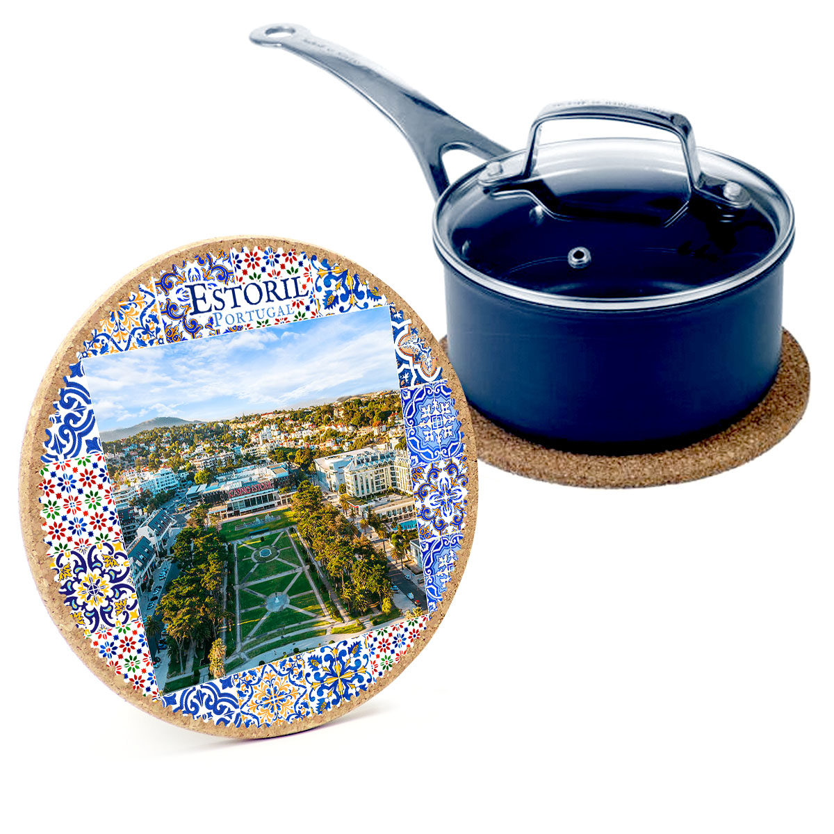 19cm cork round base