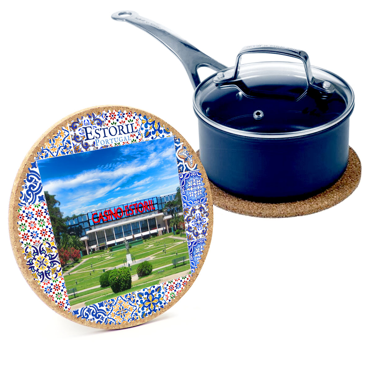 19cm cork round base