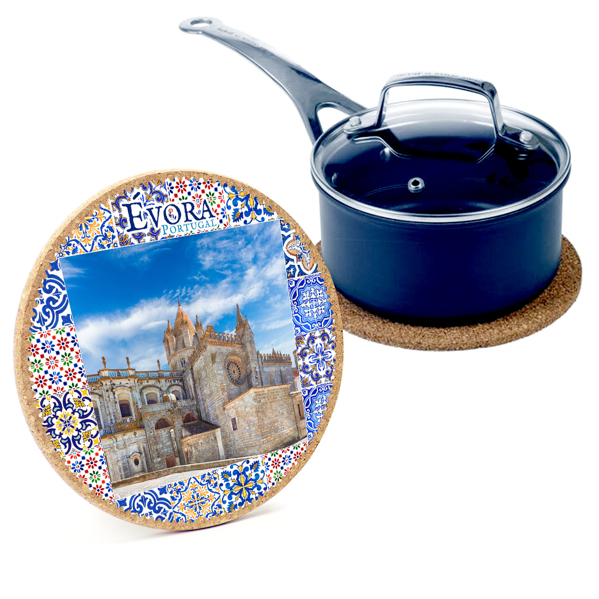 19cm cork round base