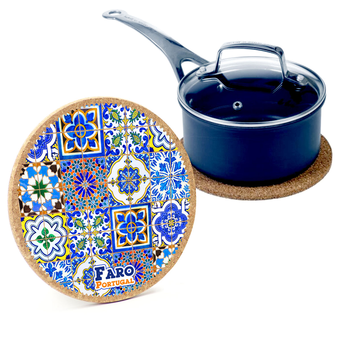 19cm cork round base