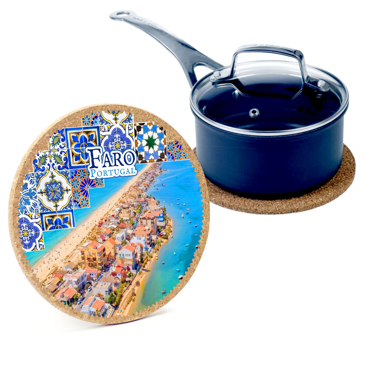 Round cork bases 195mmx10mm