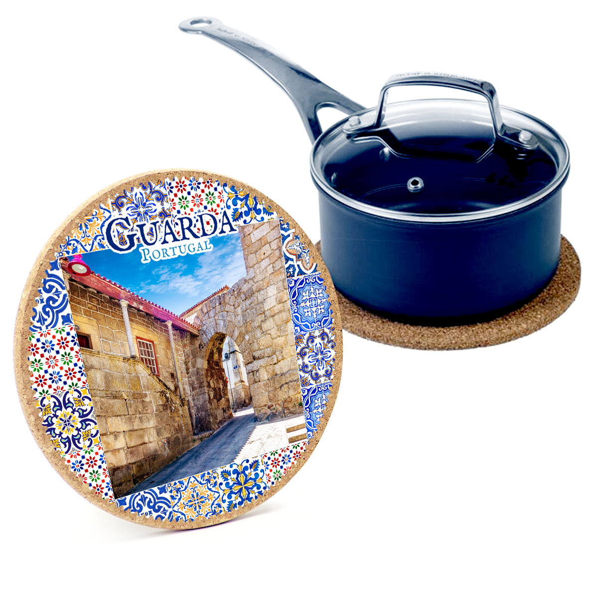 19cm cork round base