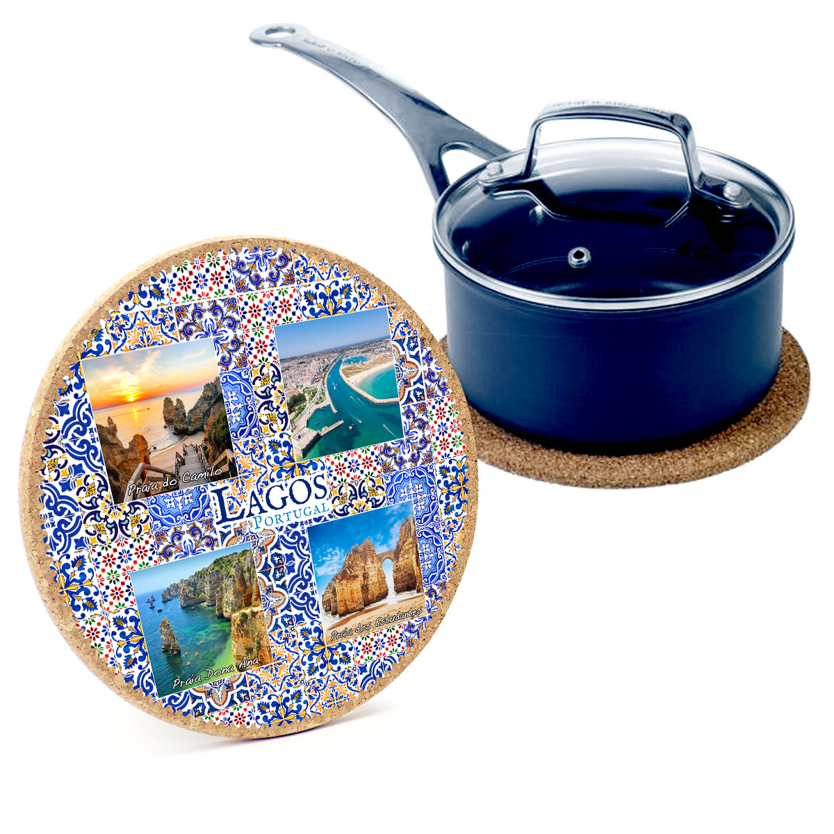 Round cork bases 195mmx10mm