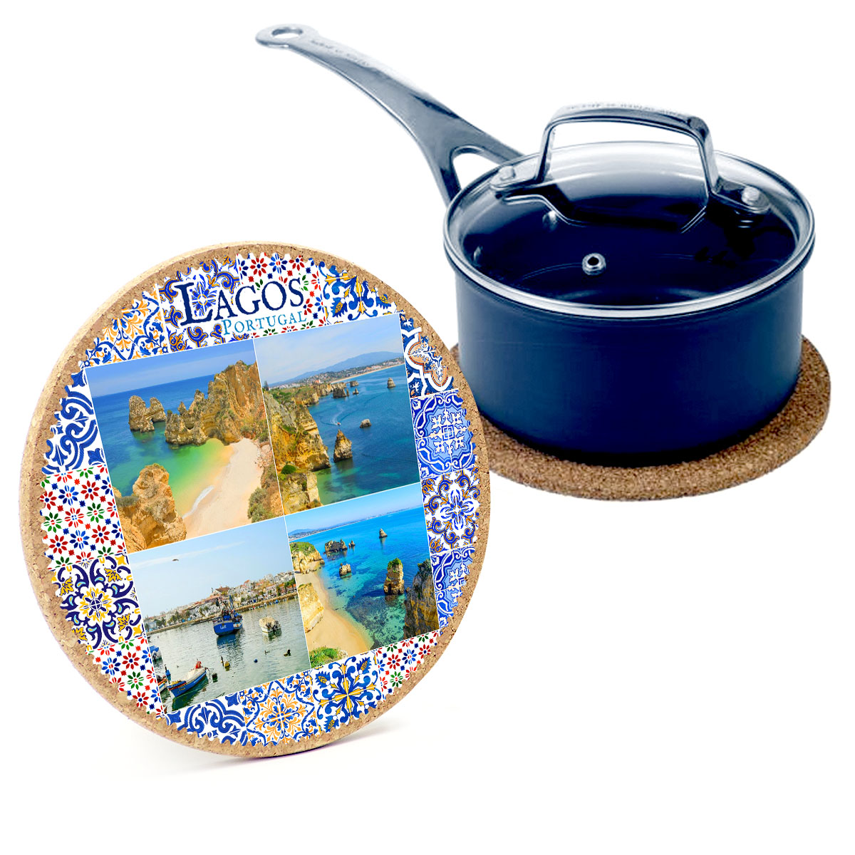 Round cork bases 195mmx10mm