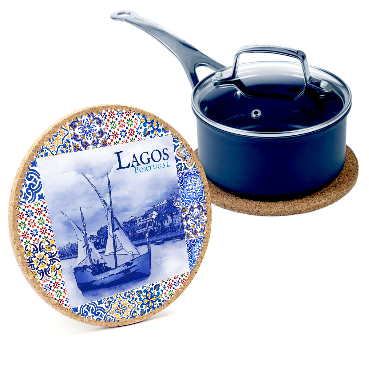 Round cork bases 195mmx10mm