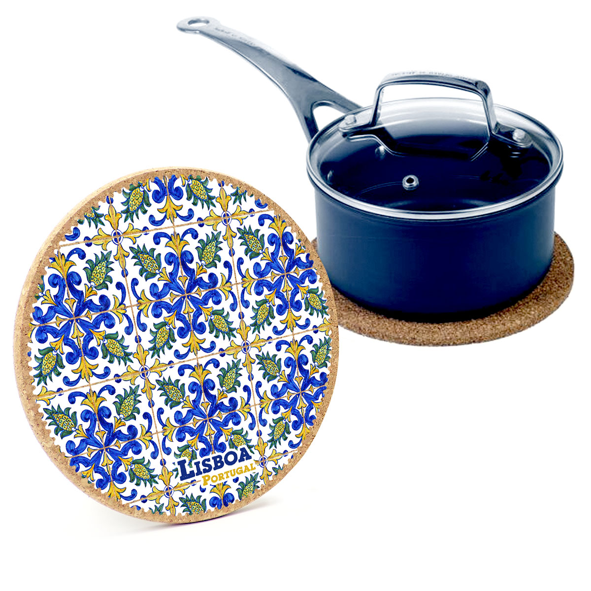 Round cork bases 195mmx10mm