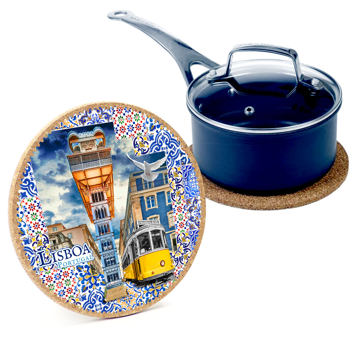 19cm cork round base