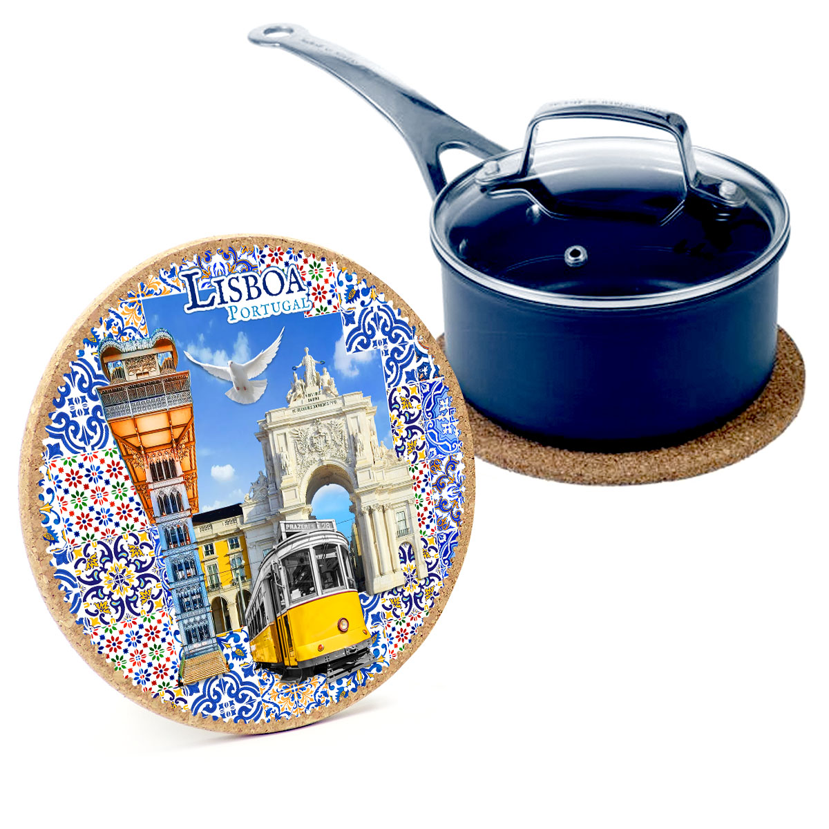 19cm cork round base