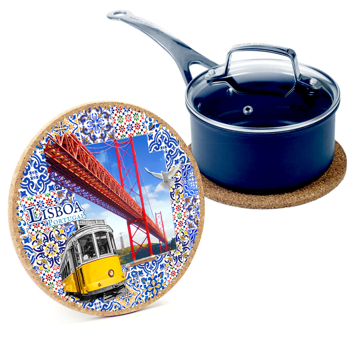 19cm cork round base