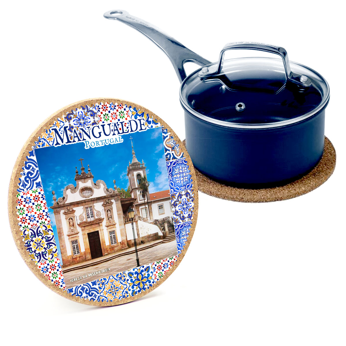 19cm cork round base