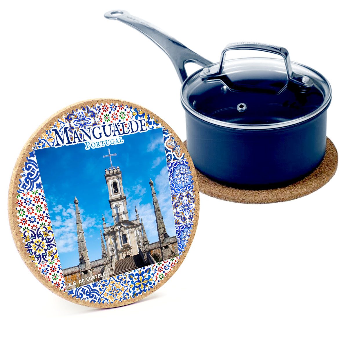 19cm cork round base