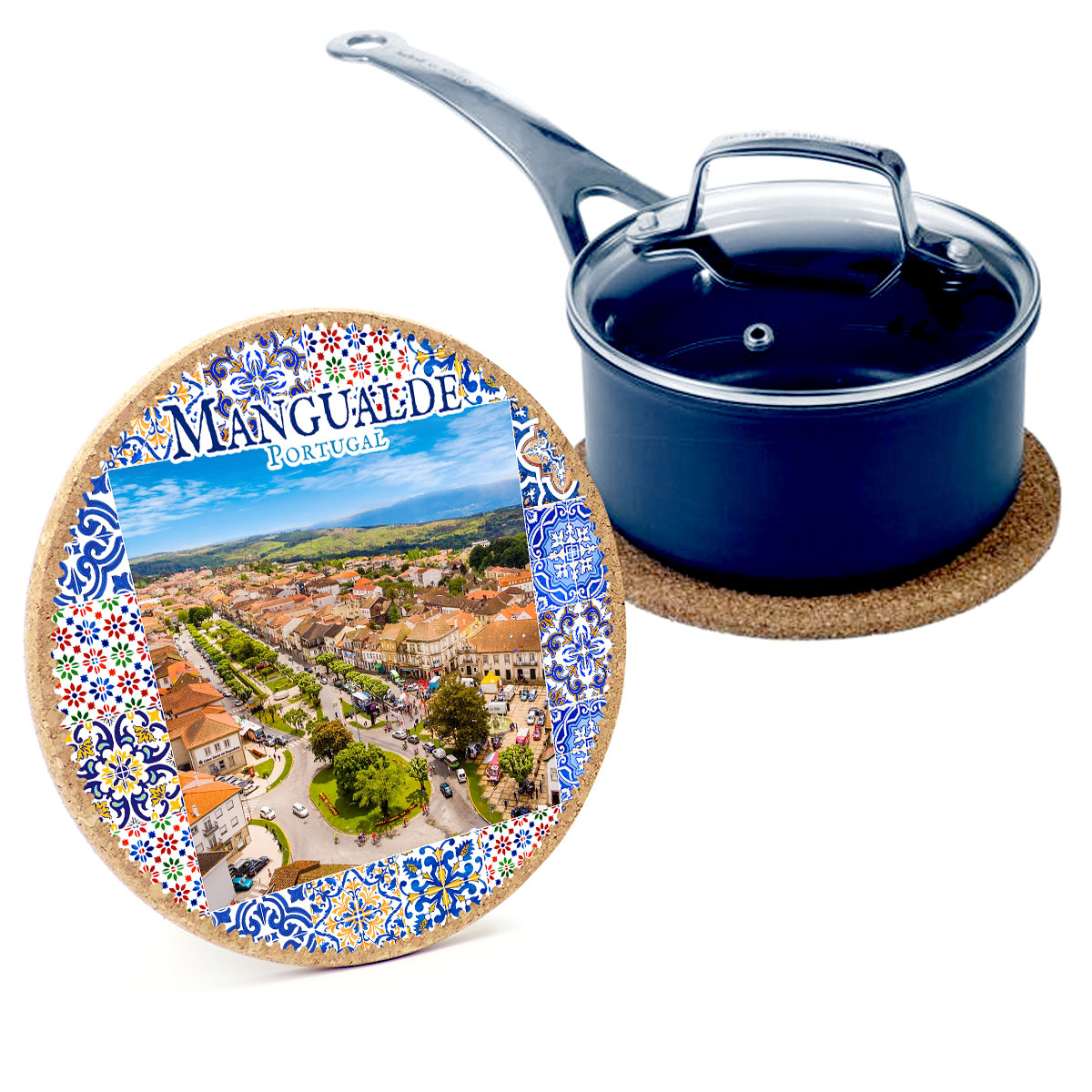 19cm cork round base