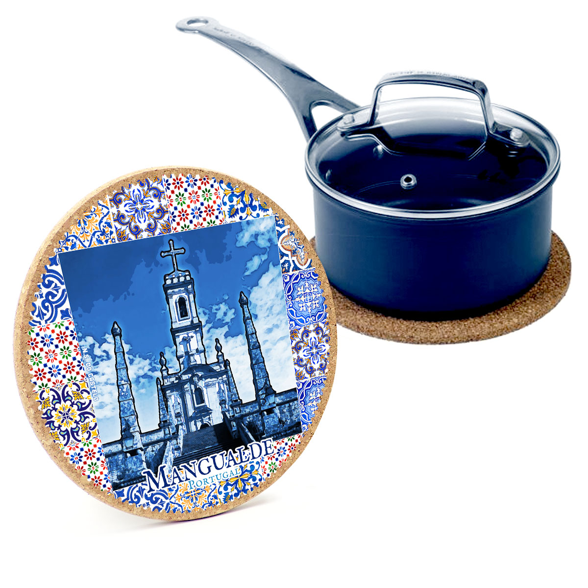 19cm cork round base