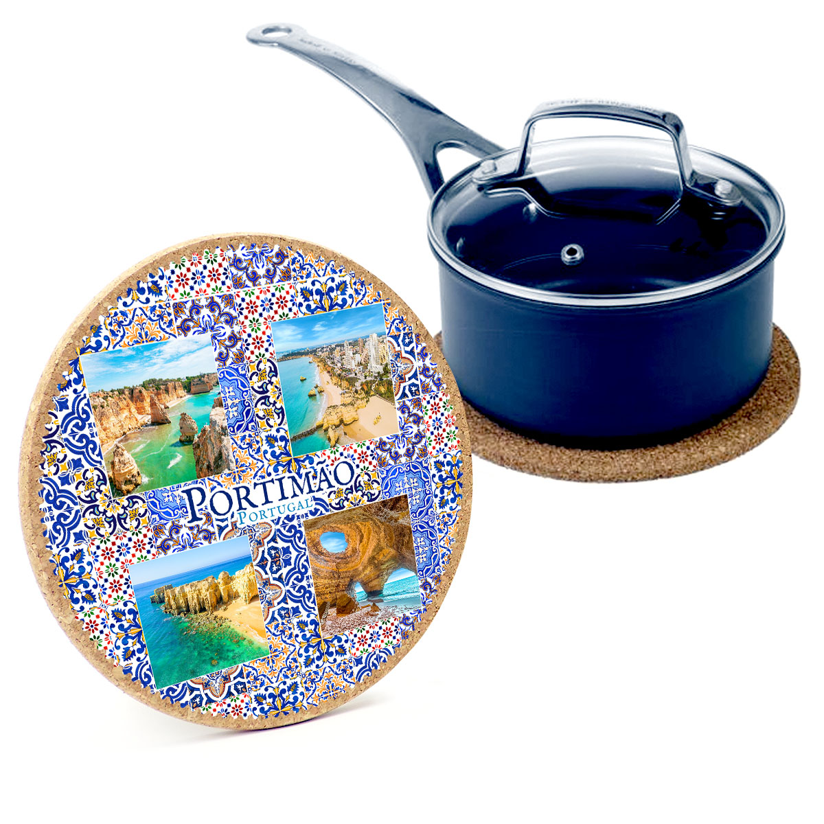 Round cork bases 195mmx10mm