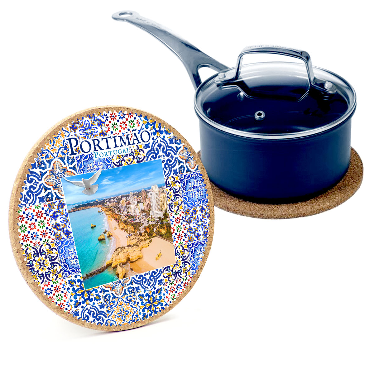 Round cork bases 195mmx10mm