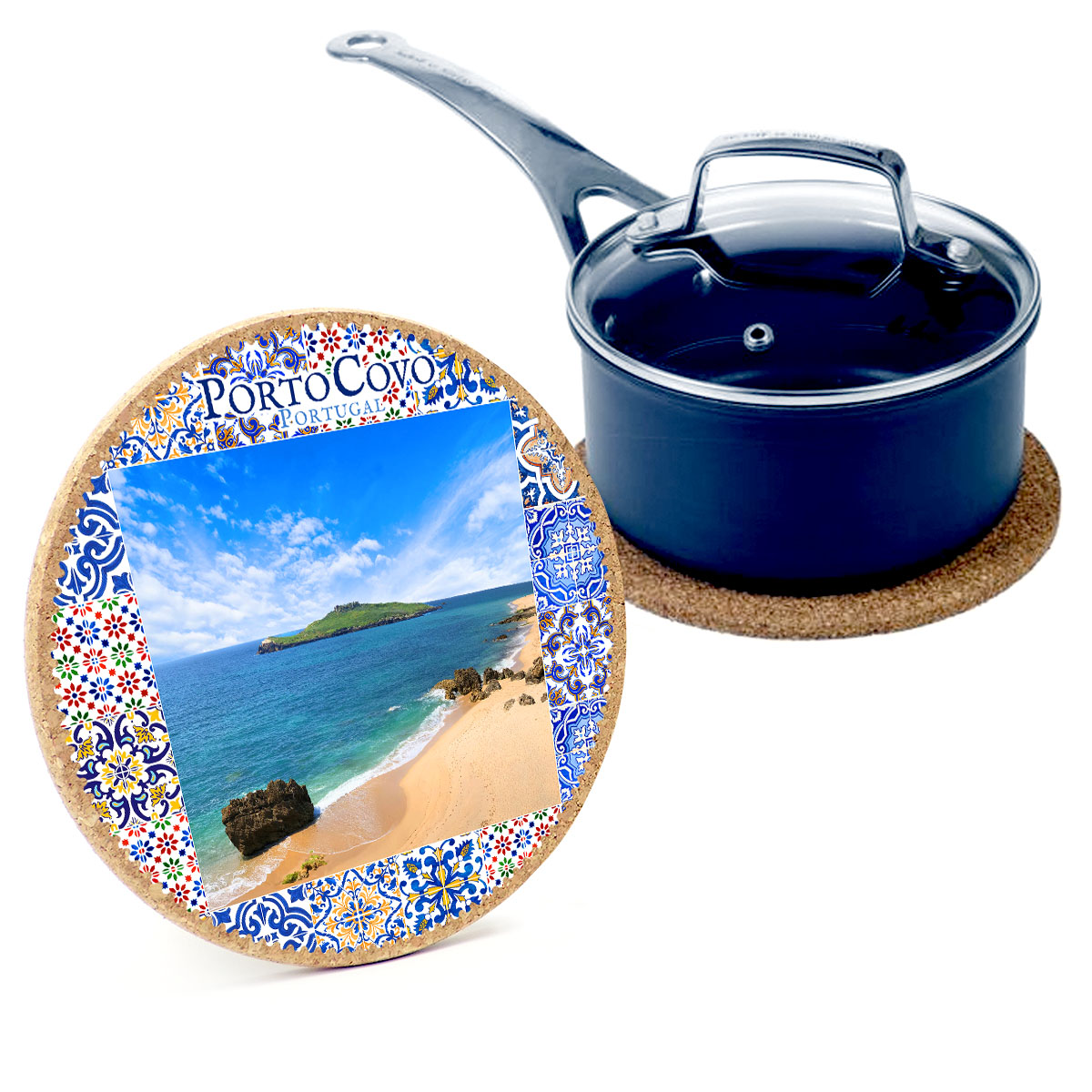 19cm cork round base