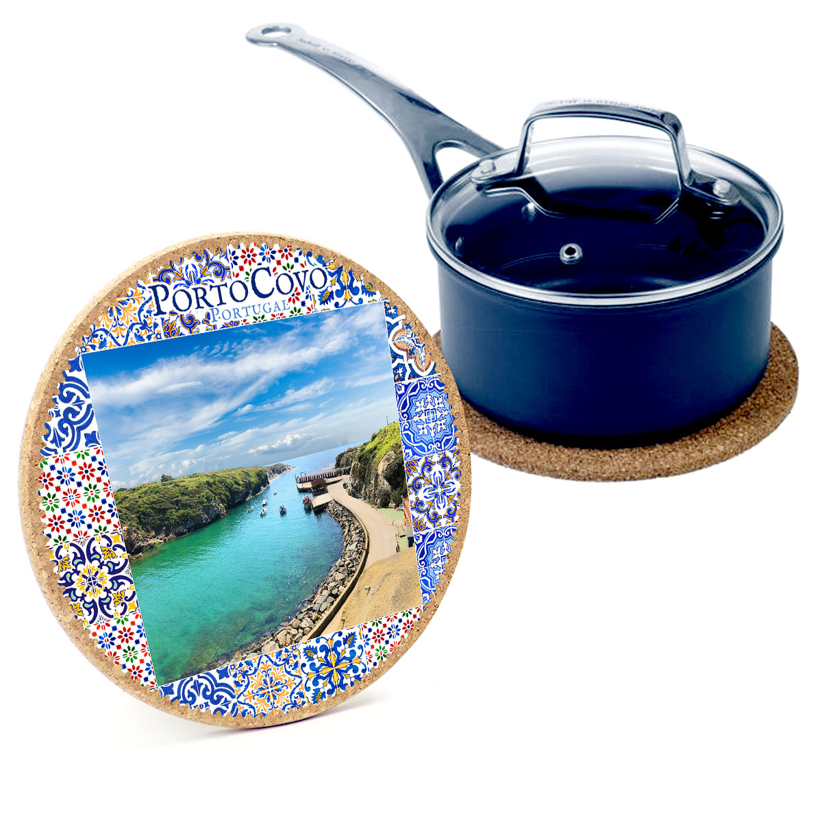 19cm cork round base