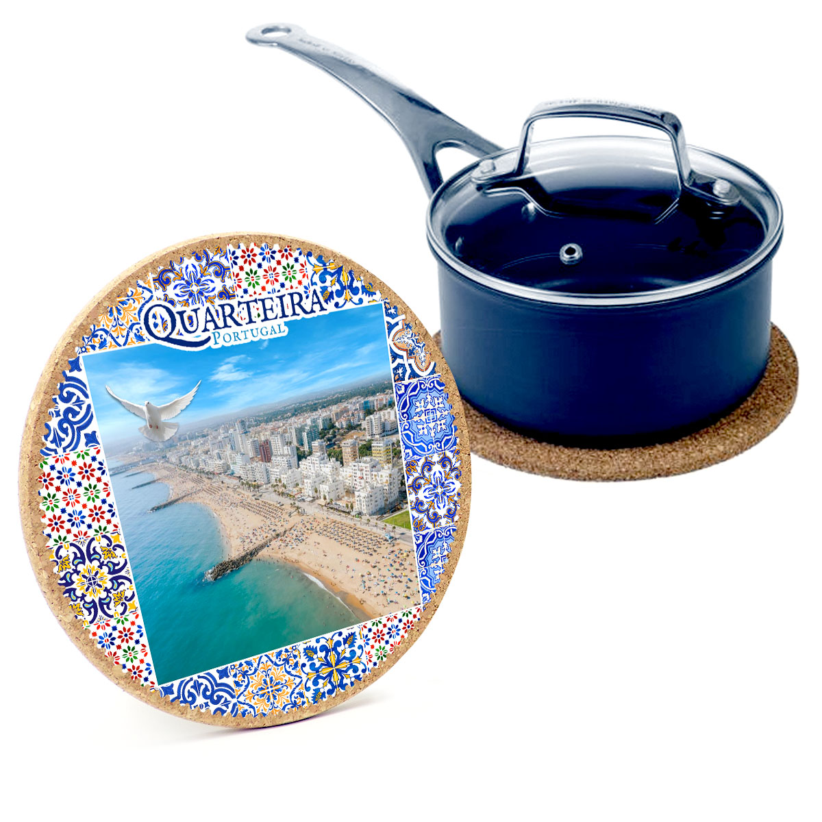 Round cork bases 195mmx10mm