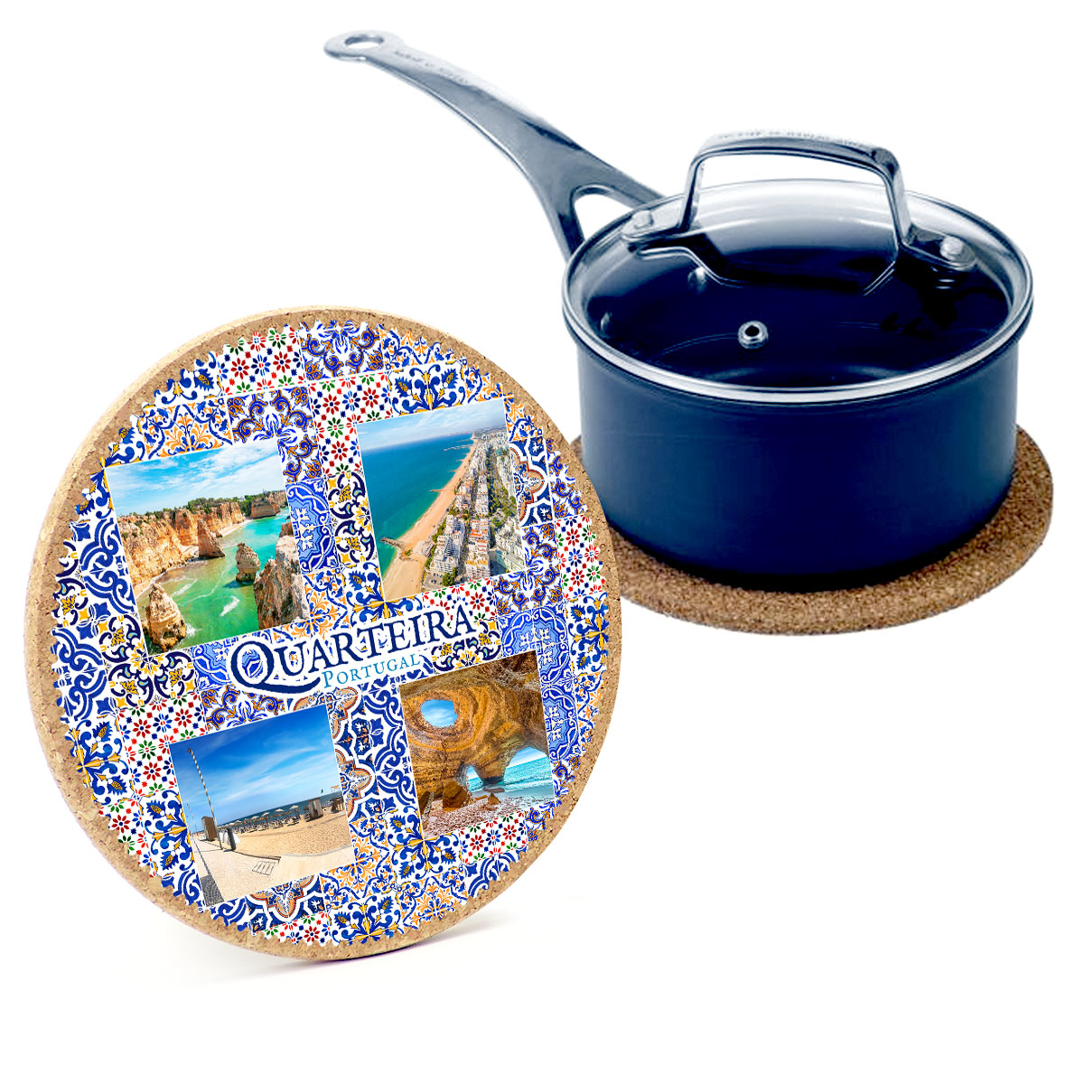 Round cork bases 195mmx10mm