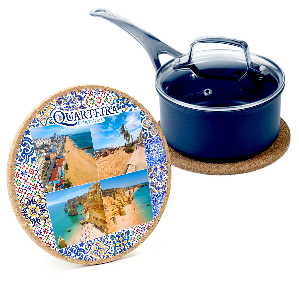 Round cork bases 195mmx10mm