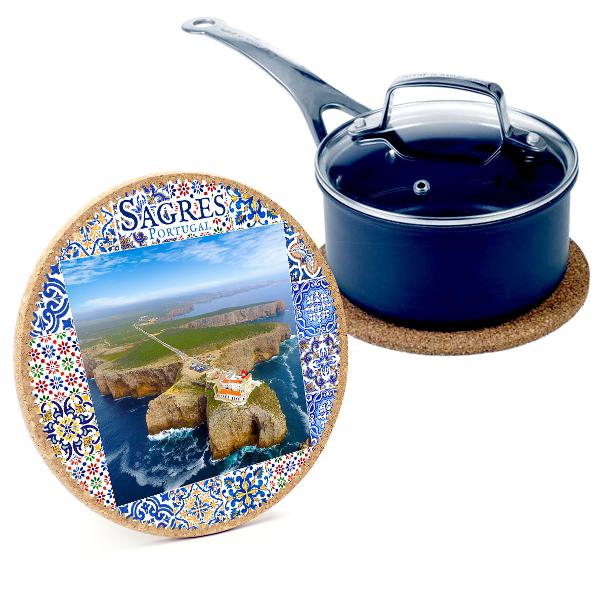 Round cork bases 195mmx10mm