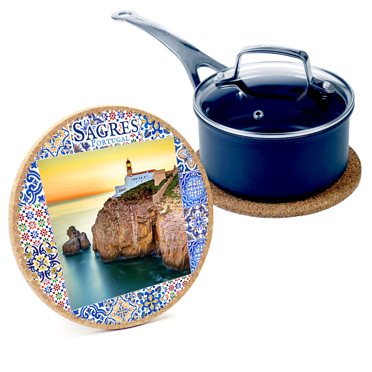 Round cork bases 195mmx10mm