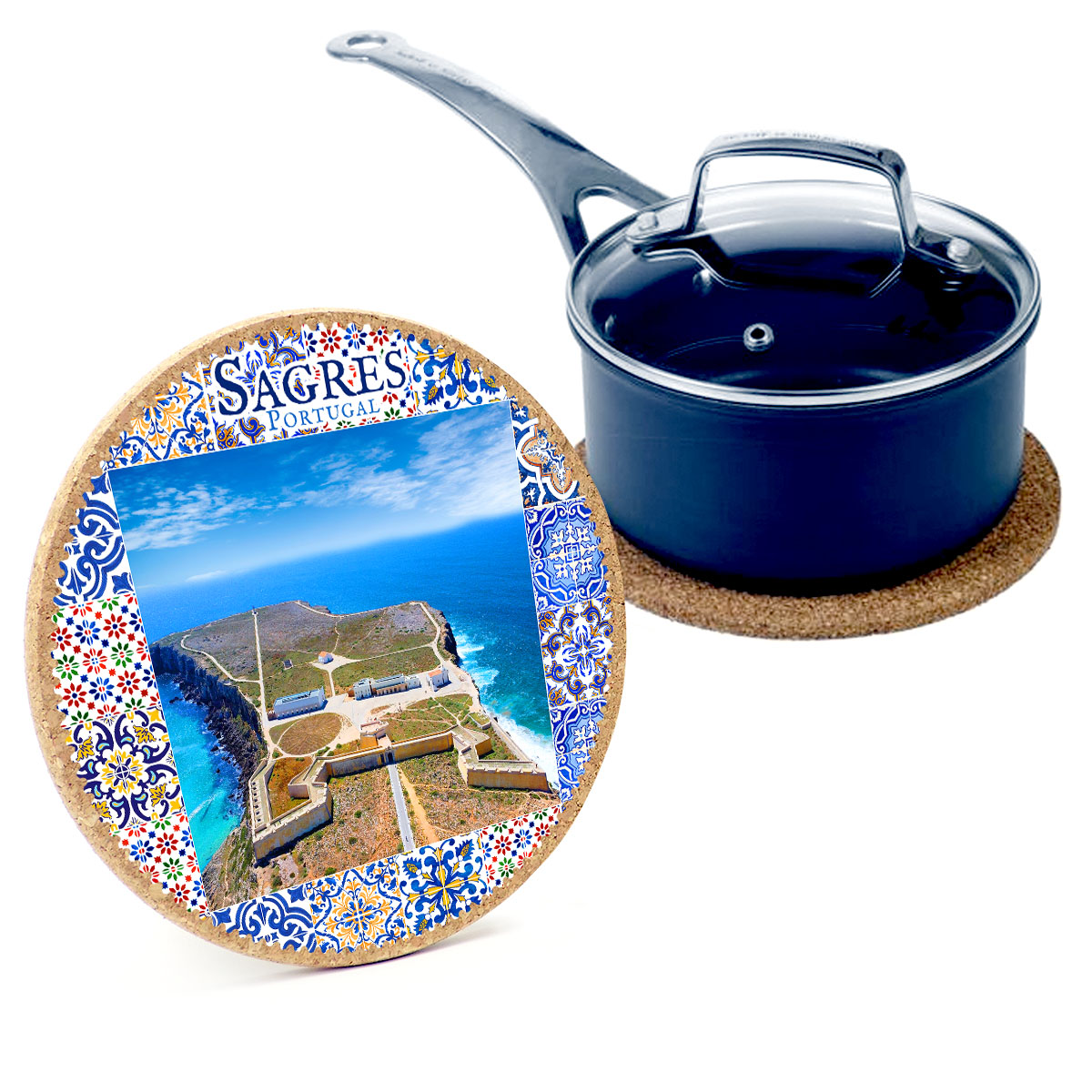 Round cork bases 195mmx10mm